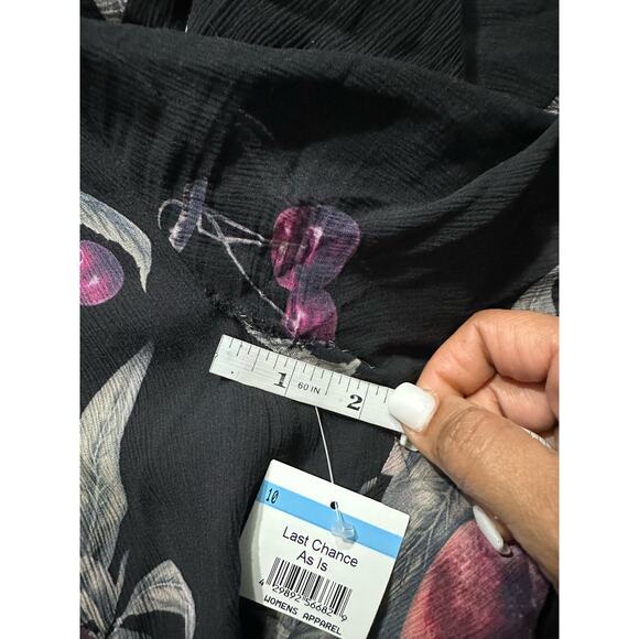 AllSaints Delana Soleil Midi Wrap Dress Women's 2 Black NWT **FLAWED** - Picture 10 of 12